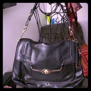 Plush leather coach ... very clean only used 1/ Sold